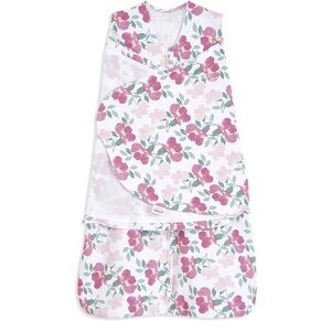 Halo Floral Baby Sleep Sack swaddle - Pink & Green Flower Print